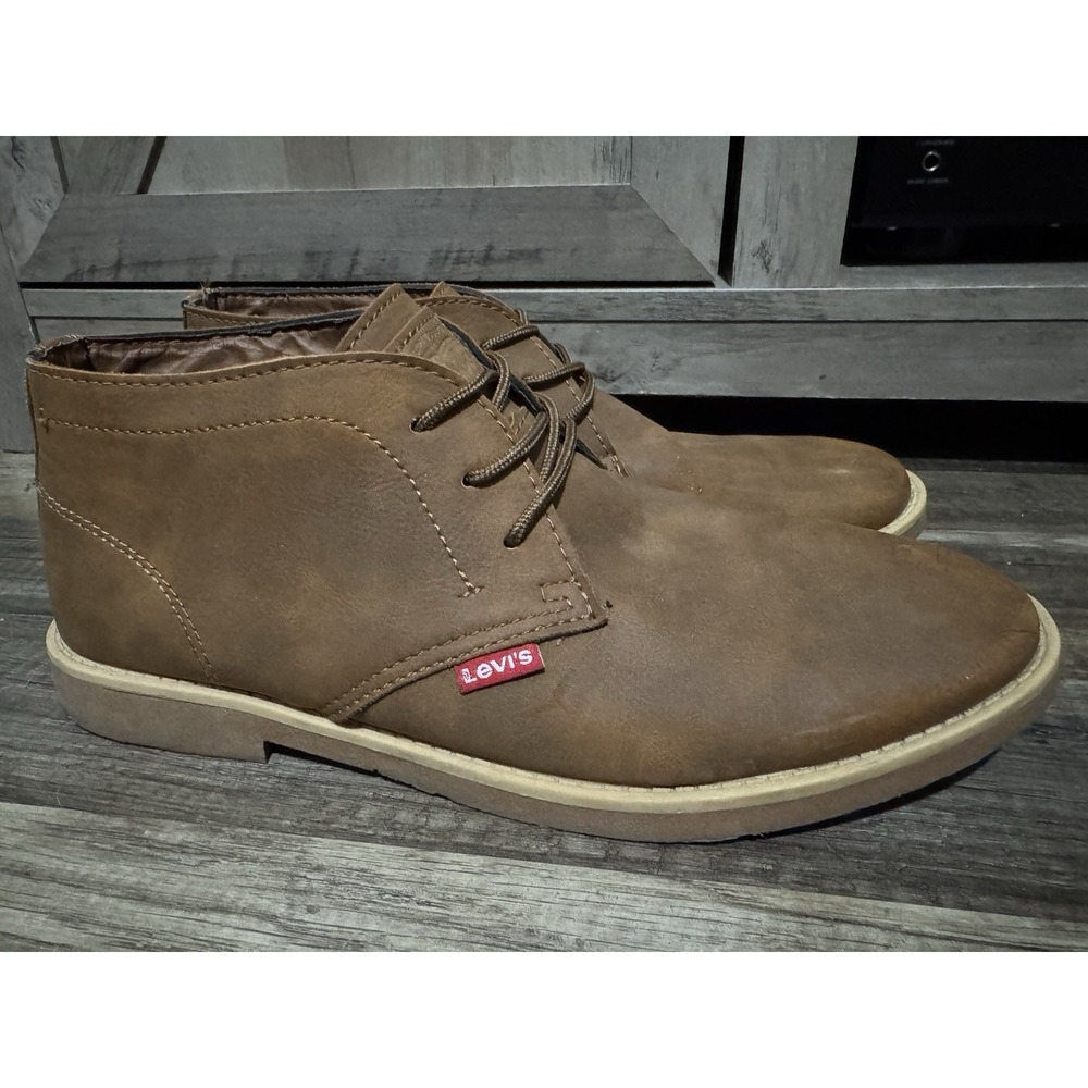 Levis Sonoma Wax 518815-DKTN Mens Size 11 Brown Mid Top Lace Up Chukkas Boots